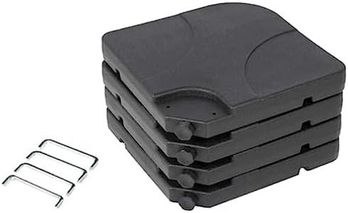 AKTIVE Lot de 4 Supports Pare-Soleil en Plastique 50 x 50 x 7,5 cm 60/80 kg 62196