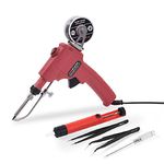 Soldering Iron Kit 6 in 1, 60W 110V Professional Automatic Soldering Gun, Handheld Solder Gun Kit with Desoldering Pump, Tweezers, Lead-Free Solder Wire, for Electrician Circuit Board Repair