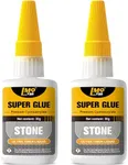 Stone Super Glue Liquid, Clear Instant Cyanoacrylate Adhesive for Stone, All Purpose CA Glue for Shoe Ceramic Repair Plastic Leather Glass Wood Metal Pottery Aquarium Porcelain Fletching Waterproof