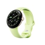 Google Pixel Watch 4 (41 mm) - Android smartwatch with Domed Display, Comprehensive Health and Fitness Tracking and Help from Gemini - Champagne Gold Aluminium Case - Lemongrass Active Band - Wi-Fi