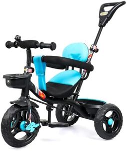 Luusa Tft -1 Tricycle Plug N Play Kids/Baby Tricycle with Parental Control, Cushion Seat and Safety Guard Rail for Boys/Girls / Carrying Capacity Upto 30Kgs (Iceblue)