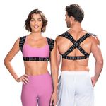 BackEmbrace Posture Corrector for Men and Women - USA Designed and Manufactured, Discreet Back Brace for Clavicle Support, Pain Relief From Neck, Adjustable Back Straightener Posture Strap (M/L)