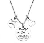 Softball Necklace For Girls