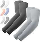 OutdoorEssentials UV Sun Protection Arm Sleeves - Compression Arm Sleeve, UV Arm Sleeves for Men,Women - Sports Cooling Sleeves, Baseball, Golf