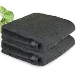 HEELIUM Bamboo Bath Towel | Lightweight & Quick Drying | Ultra Absorbent Towel | 140 x 70 cm - 400 GSM | Pack of 2 - Grey