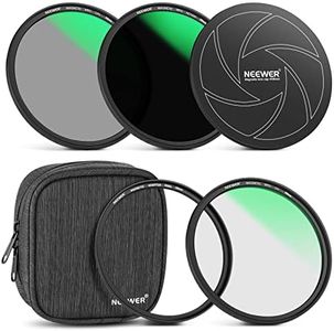NEEWER 58mm 5-in-1 Magnetic Lens Filter Kit, Includes Neutral Density ND1000+MCUV+CPL+Adapter Ring+Filter Cap with 42-Layer Coating/Ultra Slim/Scratch Resistant HD Optical Glass&Water-Resistant Pouch