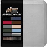 Gorilla Grip Anti Fatigue Standing Desk Mat, Thick Cushioned Kitchen Floor Mats, Washable Stain Resistant, Supportive Comfort Padded Rug, Large Ergonomic Office Antifatigue Runner Pad 32x20 Light Gray