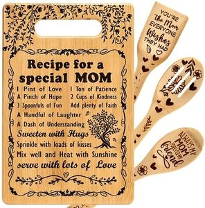 Great Gifts for Mom from Daughter Son Dad Best Mom Ever Gifts Christmas Birthday Gifts for Moms Her Bonus Mom Mother New Mom Stepmom Kitchen Present Cutting Board Set to My Mom