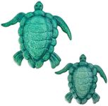 rengöra Sea Turtle Metal Wall Art Home Decor Set - Nautical Decor for Indoor & Coastal Outdoor Wall Decor, Ideal Sea Turtle Art Beach Themed Room Decor - Sea Turtle Home Decor and Bathroom Decor