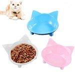 SUOXU Cat Bowls, Anti-slip Multi-purpose Pet Feeding Bowl,Pet Water Bowl Cat Feeding Bowl, 3-Pack Color Cat Dish Cat Food Bowl