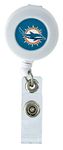 Aminco NFL Miami Dolphins Badge Reel White, One Size