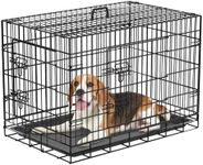 Advwin 30" Dog Crate Puppy Cat Foldable Metal Kennel 2 Doors with Removable Tray (77.5x48.5x55.5cm)