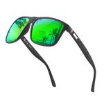 Polarized sunglasses for men/women; Vintage/classic/elegant light frame; HD pilot lenses; Golf/driving/fishing/travel Eyewear