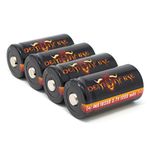 4 Piece IMR 18350 1200mAh 3.7V High Drain LiMn Demonfire Rechargeable Battery with Button Top