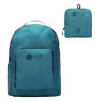 Cult Foldable Backpack 25L – Lightweight Travel Daypack with Water-Resistant Fabric, Adjustable Straps & Side Pocket – Compact, Durable Bag for Hiking, Commute & Daily Use Teal