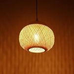 Craft Haat Bamboo Lamp Shades Round Pendent Lamp Shade for Dining Room/Living Room/Corrido/Bar/Restaurant Etc.