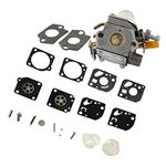 HURI Carburettor & Carb Repair Kit For HOMELITE RYOBI Strimmer ZAMA C1U-H60, 308054034, 308054008 Carburetor Primer Bulb