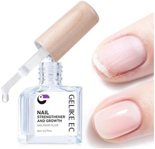 Nail Ridge Filler For Damaged Nails: Gelike ec 8 in 1 Nail Strengthener for Thin Nails and Growth - Protein Nail Ridge Filler with Top Coat Free