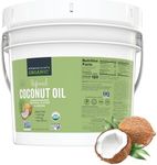 Viva Naturals Refined Coconut Oil - Expeller-Pressed Bulk Organic Coconut Oil for Cooking and Baking with Neutral Flavor & Aroma - USDA Organic Certified Hair Oil and Skin Moisturizer, 128 fl oz (1 Gallon)