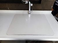 Sinklid Premium Sink Cover for Small Kitchens - Milky White Color (19 x 24 x 0.19 Inches)