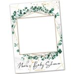 Personalised Baby Shower Selfie Frame | Baby Shower Decorations | Baby Shower Props | Baby Shower Background Decorations | Baby Shower for Mum | Botanical Leaf Print