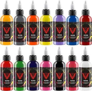 BaodeLi 14 color 30 ml Tattoo Ink Tattoo Kit with Microblade paint and UV Tattoo Ink - Dynamic Tattoo Ink Set for Tattoo equipment and Tattoo Gun - Tattoo Ink Kit and Green Soap Tattoo Tattoo Ink Set.