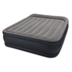 Intex Queen Deluxe Pillow Rest with Fibre-Tech Bip Queen Air Bed - Grey/Blue