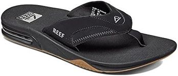 REEF Fanning Mens Sandal Black-Silv