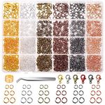 Jump Rings for Jewelry Making, Cridoz 2340Pcs Open Jump Rings and Lobster Clasps Jewelry Making Supplies Kit for Necklace and Jewelry Repair