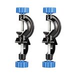 StonyLab 2-Pack Adjustable Bosshead Clamp Holder, Lab Heavy Duty Boss Head Clamp Holder Aluminum Alloy Body, up to 16mm Rods for Laboratory Use