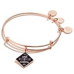 Alex and Ani Color Infusion Soul Sisters Bangle Bracelet, 1 Count (Pack of 1), Rose Gold