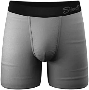 Shinesty Hammock Support Pouch Underwear For Men | Mens Underwear Boxer Briefs with Fly | US Large Grey