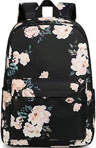 Bluboon Backpack for School Kids Backpack Girls Bookbag Laptop Backpack Gifts for Women, Black-0066, Daypack Backpacks