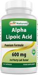 Best Naturals Alpha Liopic Acid 600 mg 120 Count - ALA Alpha Lipoic Acid Powerful Antioxidant