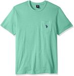 U.S. Polo Assn. Men's Crew Neck Pocket T-Shirt (Color Group 2 of 2), Jade Green Heather, Small