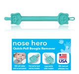 Nose Hero Soft Safe Baby Nose Cleaner | 100% Flexible Rubber Tips for Infants | Made in USA Nasal Booger and Snot Puller Tweezers (Teal)