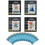 THE TWIDDLERS - 12 Bundle Pack Coloring Books with 48 Crayons & 216 Stickers (Superhero) - Mini Coloring Books for Kids Ages 4-8, DIY Art Drawing Activity Book for Toddlers, Birthday Party Favors