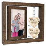 40th Wedding Anniversary Photo Frame Gifts, Ruby Anniversary Frame for Couple Parents (Dis Two 15x10 cm)