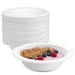 [16 oz. - 125 Pack] 100% Compostable Heavy-Duty Soup Bowls Eco-Friendly Disposable Sugarcane Paper Bowls