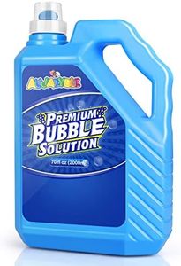 Bubble Solution Refill 70 OZ | Pre-Mix Premium Bubble Refill Solution No Measuring Required | Bubbles for Kids | Bubbles Refills | Bubbles Bulk | Bubble Machine Solution | Kids Easy Grip Bottle