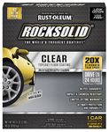 ROCKSOLID FLOORS Rust-Oleum 282829 RockSolid Polycuramine 1 Car Garage Floor Top Coating Kit, High Gloss Clear