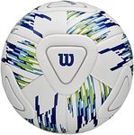 WILSON NCAA Vanquish Match Soccer Ball - Size 4, White/Blue/Green