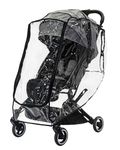 guzzie+Guss Universal Stroller Rain Cover (Weather Shield) – Clear, Well-Ventilated, Waterproof with Unique Zipped Front Opening – Fits Most Full-Sized and Jogger Strollers