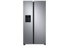 Samsung Series 8 American Style Fridge Freezer, Features SpaceMax™ and Twin Cooling Plus™ Technology, Ice Dispenser, Silver, Model: RS68A884CSL