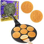 Fantasy Mini Pancake Pan - Make 7 Unique Flapjack Fantasy Designs Featuring a Princess, Prince, Fairy, Castle & More, Nonstick Pan Cake Maker Griddle for Breakfast Fun & Easy Cleanup