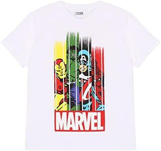 Marvel Comics Las Rayas del Equipo Camiseta de los Muchachos Blanco 143