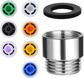 Shower Flow Reducer Limiter Set, Shower Flow Restrictor,Water Saver Tap Filter, 1 Pcs Water Saving Shower Head & 7 Different Flows(4-12L/min), Universal Faucet Aerator Replacement Parts