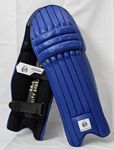 S.A. Industries Pro Cricket Cotton Batting Legguard Pad with Lightweight,Comfortable Inner Lining, Enhanced Knee and Full Size (Indian Blue)