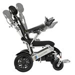 Fold And Travel Premium Lightweight Auto Reclining Electric Wheelchair Automatic Reclining Powered Wheel Chair