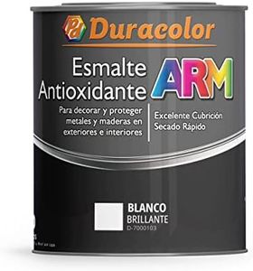 Esmalte Antioxidante ARM - Color Blanco Brillante - 750 ml - Superficie Exterior e Interior - Acabado Brillante y de Rápido Secado - Excelente Dureza y Resistencia - Duracolor